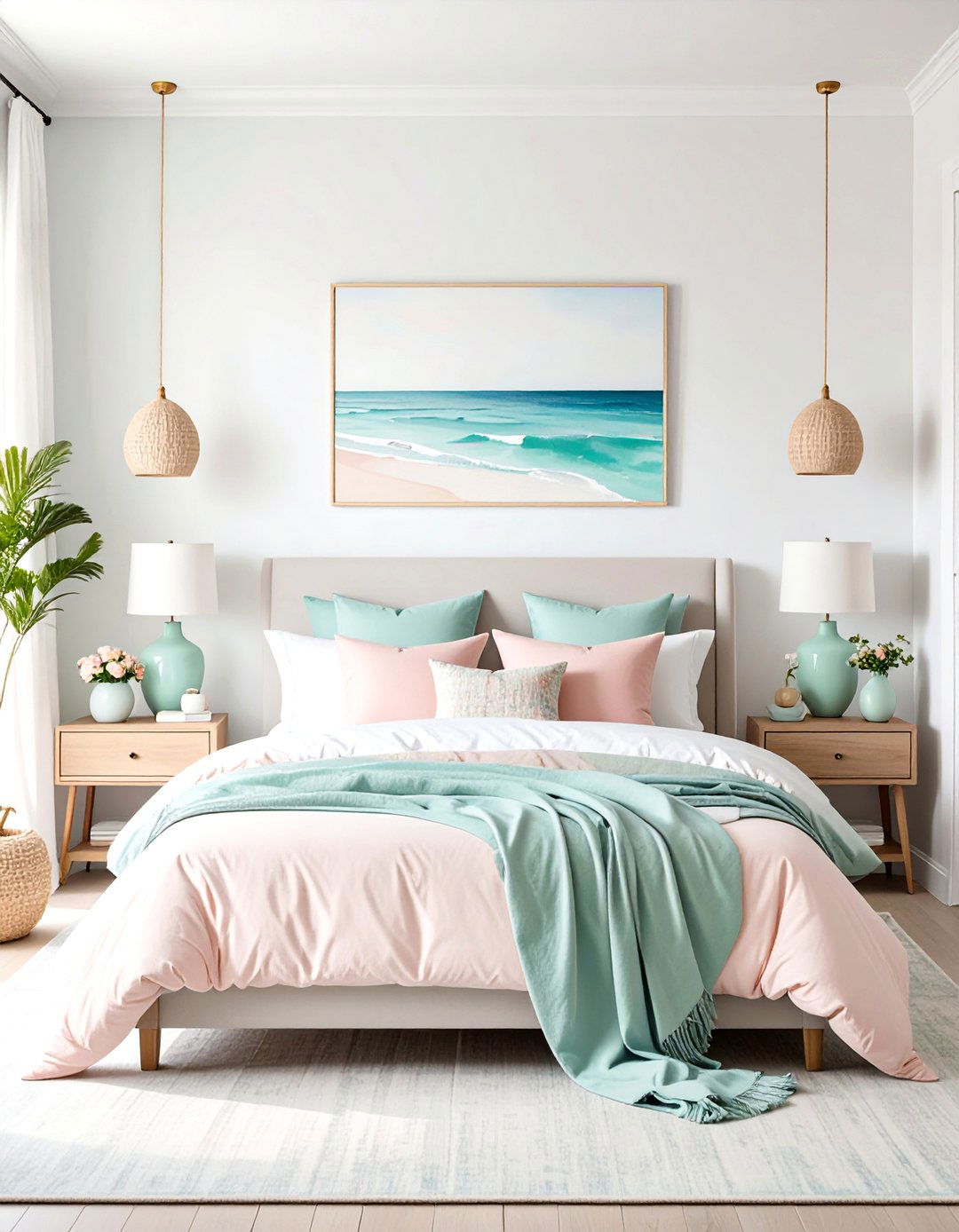 Soft Coastal Pastels Bedroom Design - 24 Coastal Bedroom Ideas