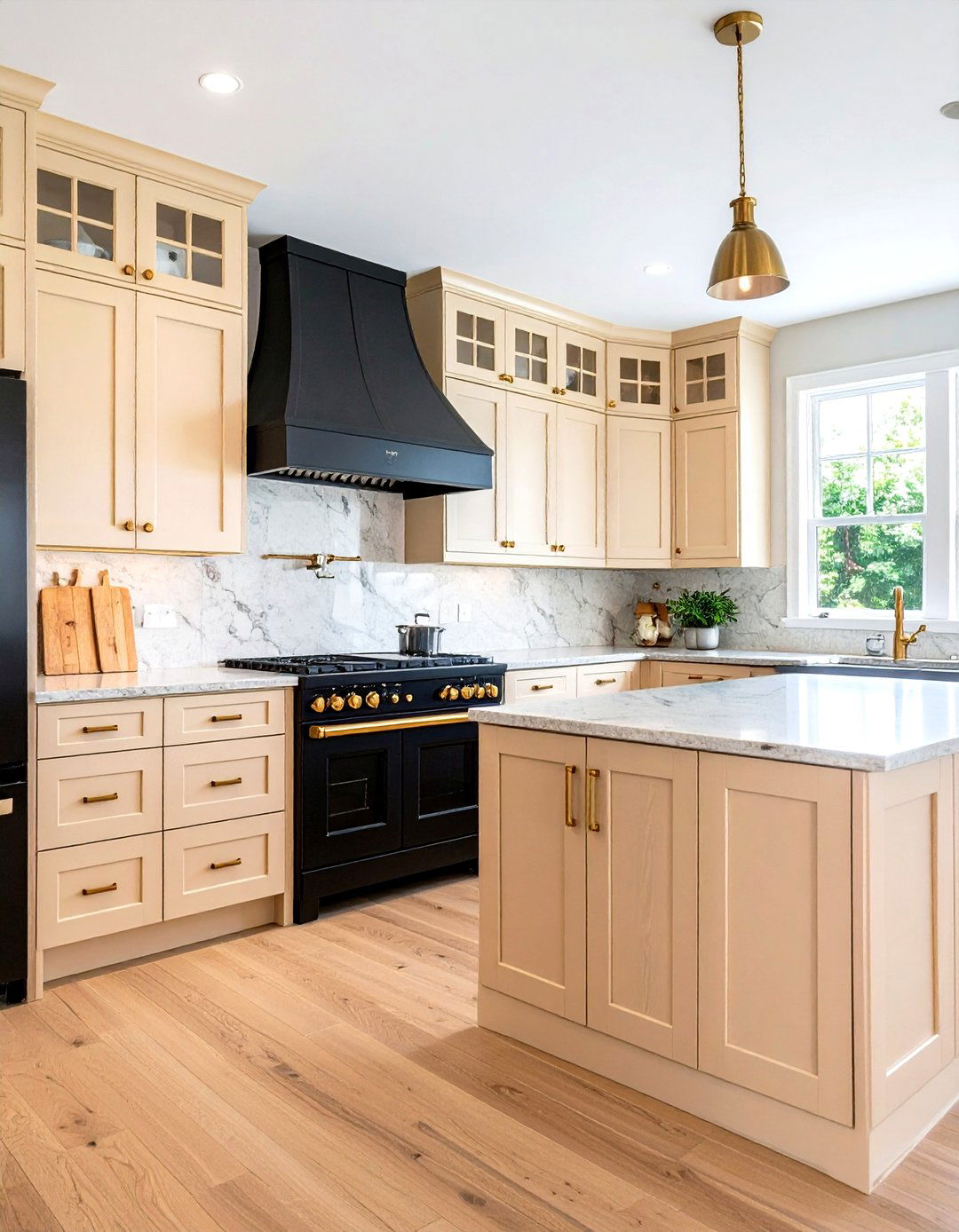 Soft Cream Cabinets with Black Appliances - 24 What Color Cabinets Go With Black Appliances