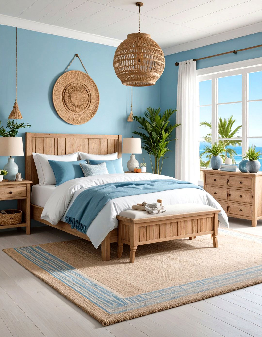 Soft Gray Blue Coastal Bedroom - 24 Pastel Bedroom Ideas