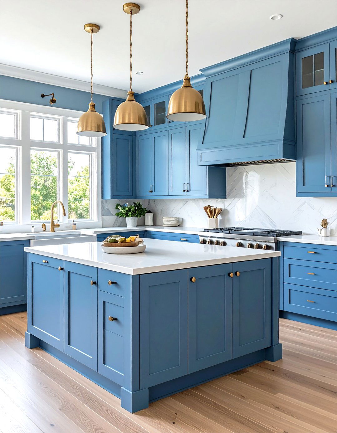 Soft Gray Blue Coastal Kitchen Cabinets - 24 Kitchen Cabinet Color Ideas