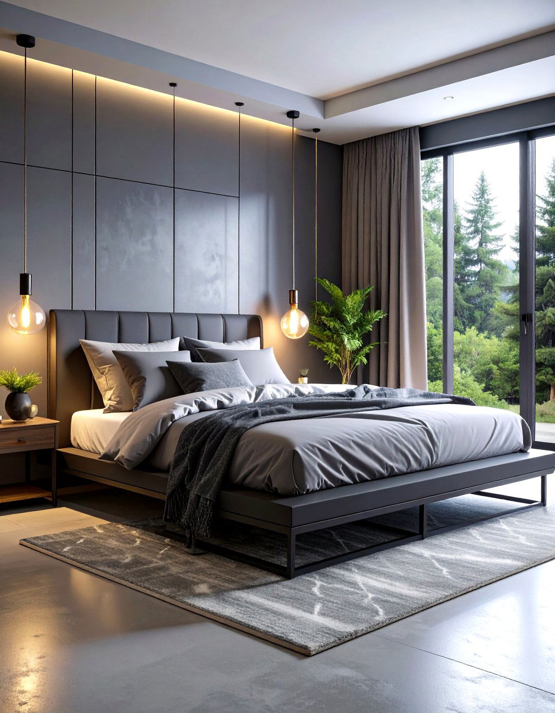 Soft Grey Gothic Storm Bedroom - 24 Pastel Goth Bedroom Ideas