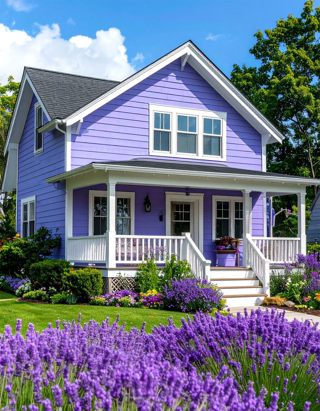 Soft Lavender Sophistication - 24 Lake House Exterior Colors Ideas