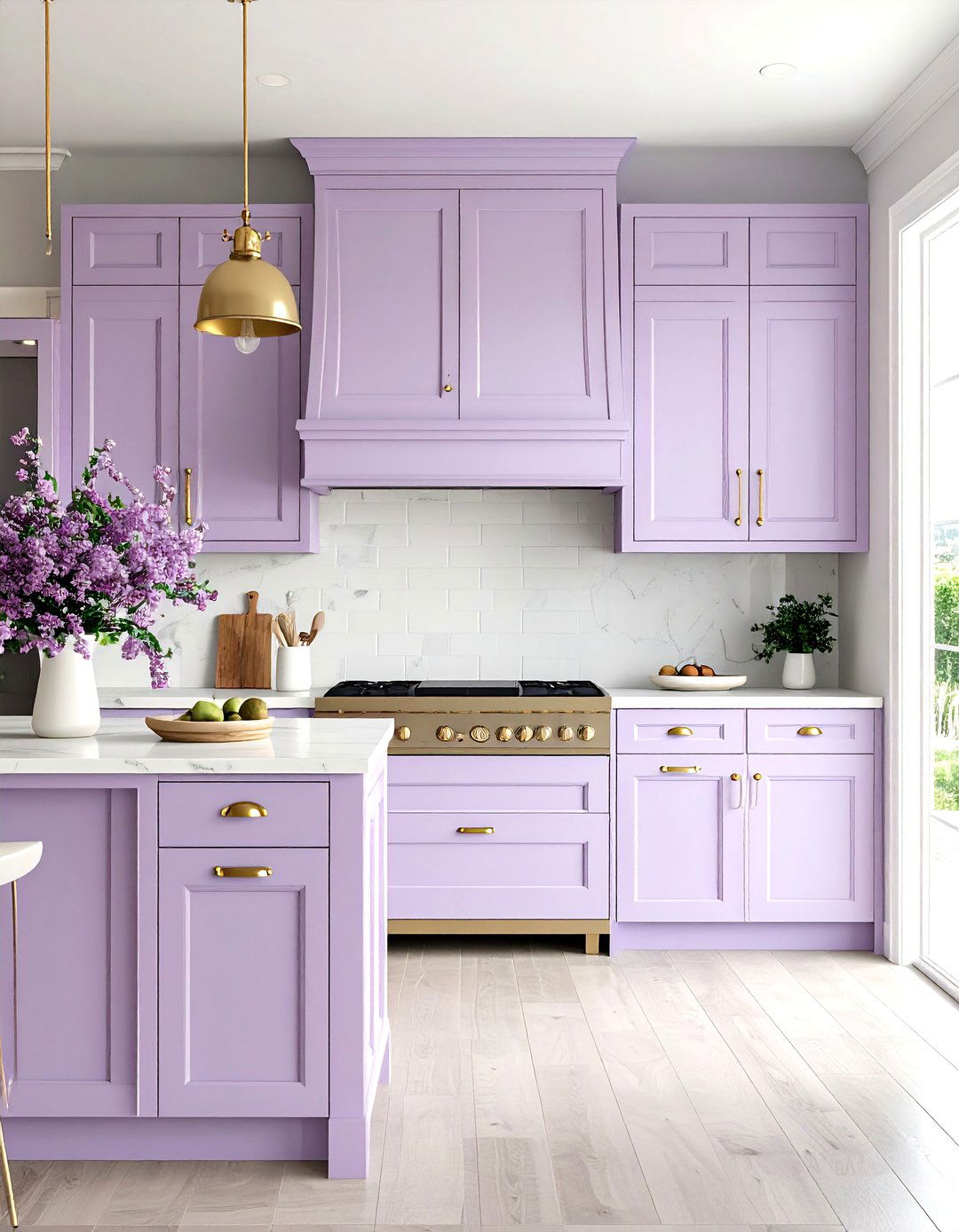 Soft Lavender and Cream Unexpected Elegance - 24 Two Tone Kitchen Cabinet Ideas