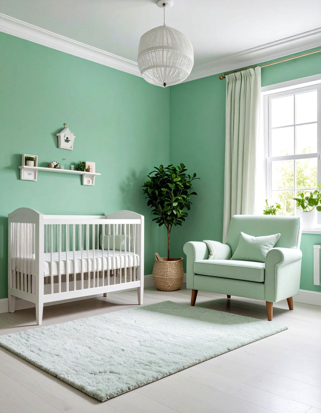 Soft Mint Green Nursery Growth - 24 Monochromatic Color Schemes for Rooms