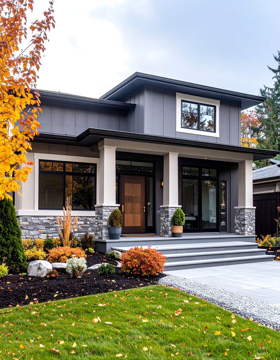 Soft Mushroom Gray Application - 24 Exterior Brick Paint Color Ideas