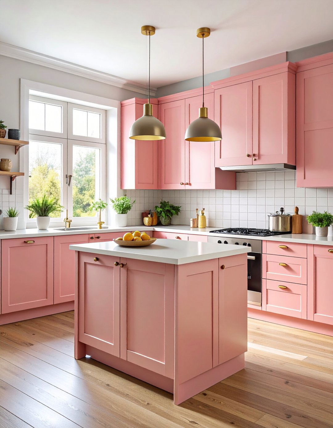 Soft Pink Scandinavian Kitchen - 24 Pink Kitchen Ideas