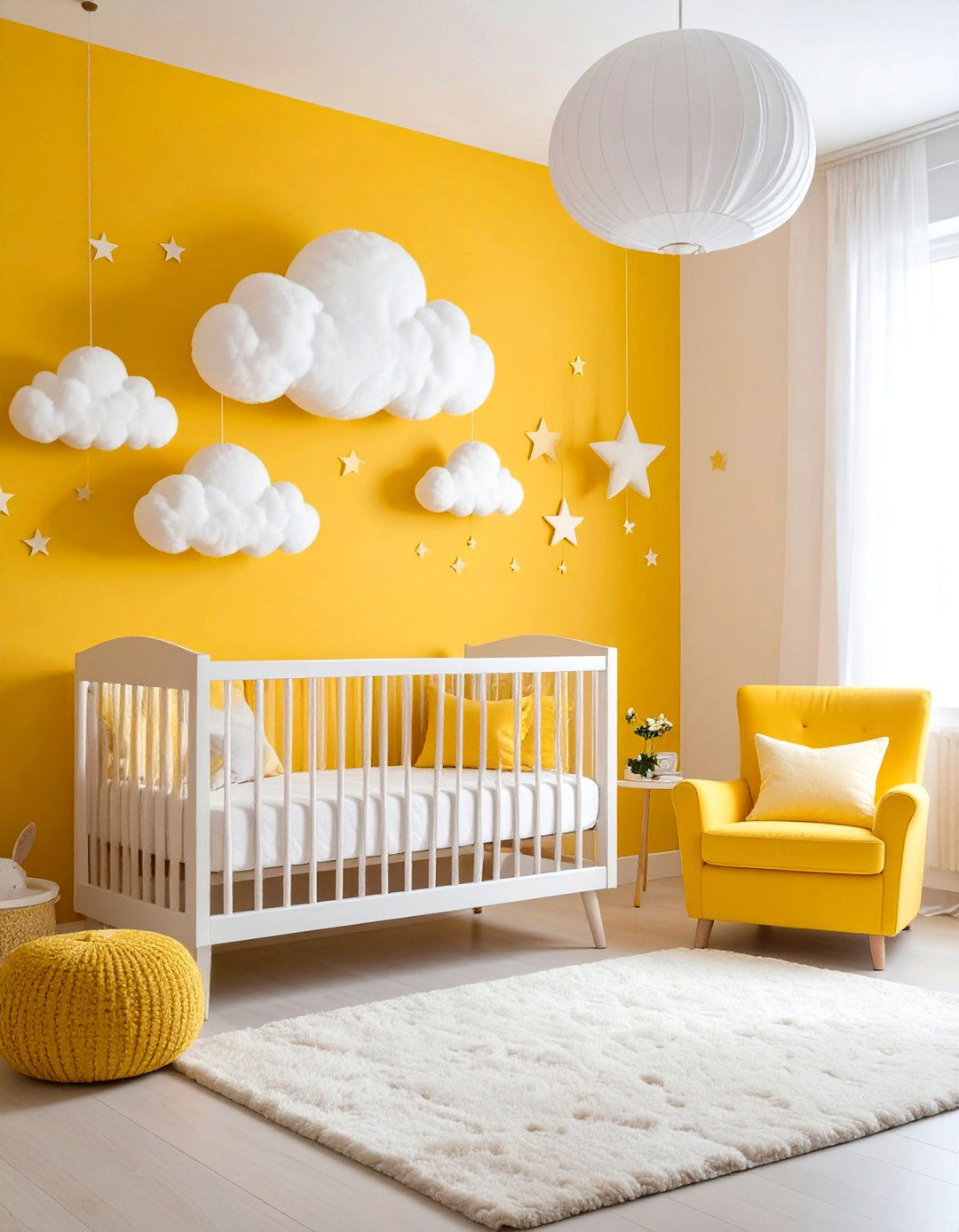 Soft Yellow Cloud Dream Theme - 24 Yellow Nursery Ideas