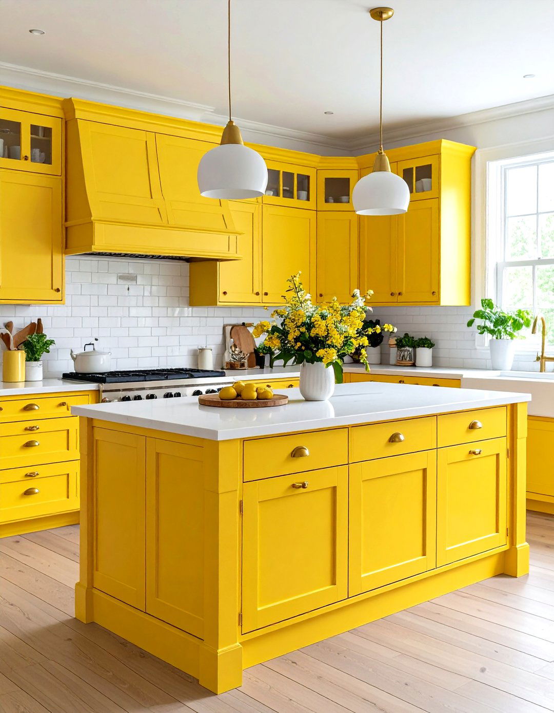 Soft Yellow Kitchen Islands - 24 Kitchen Island Color Ideas
