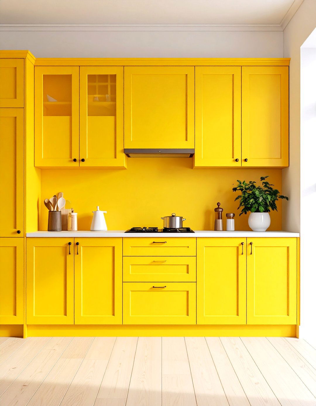 Soft Yellow Minimalist Kitchen Design - 24 Pale Yellow Kitchen Ideas