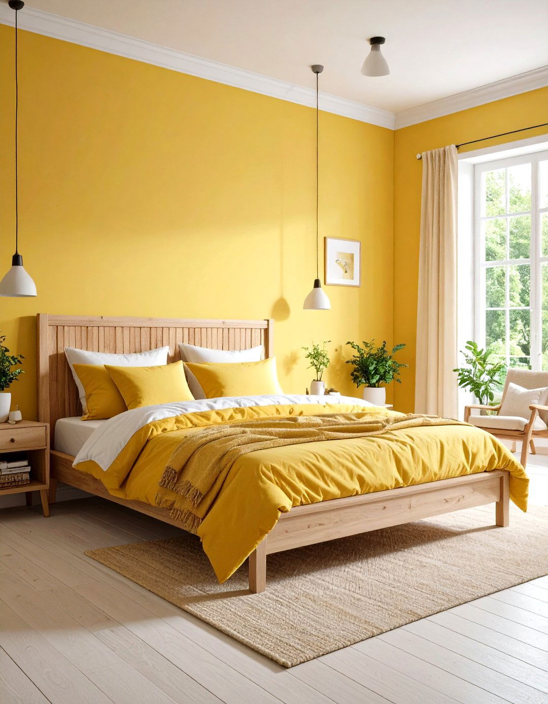 Soft Yellow Sunshine Bedroom Wall Optimism - 24 Bedroom Wall Painting Ideas