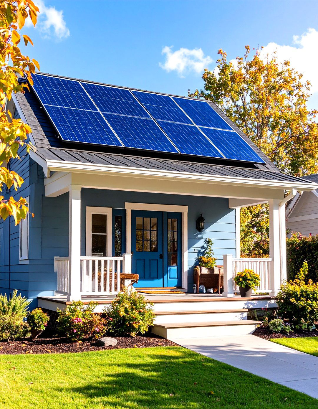 Solar Integrated Porch Roof - 24 Front Porch Roof Ideas