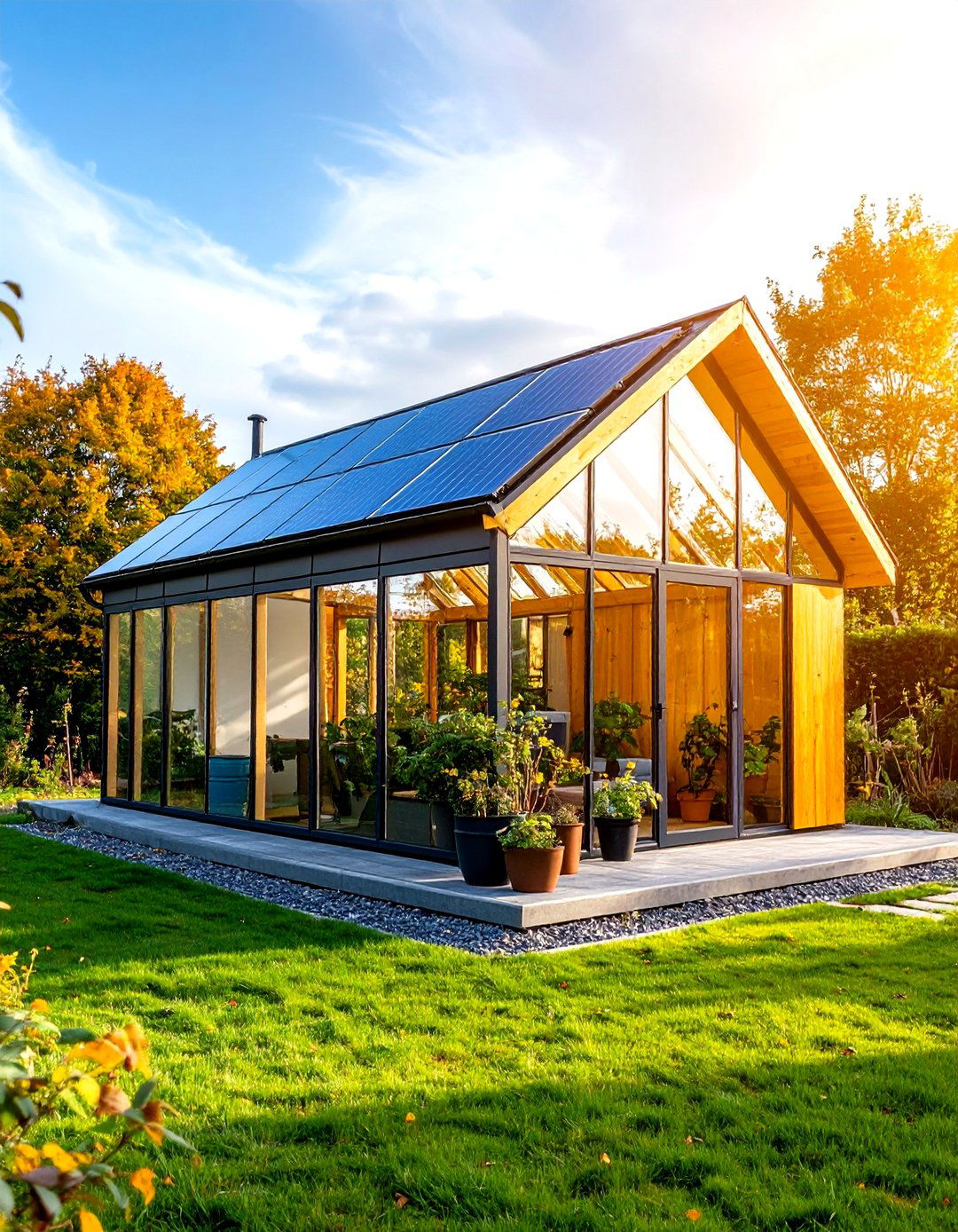Solar Passive Greenhouse Shed with Underground Heat Exchange - 24 Greenhouse and Shed Combo Ideas