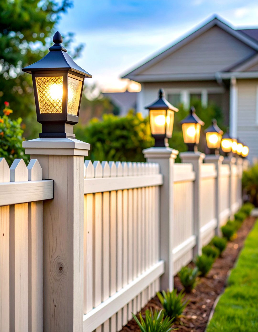 Solar Post Cap Accent Lighting - 24 Fence Lighting Ideas