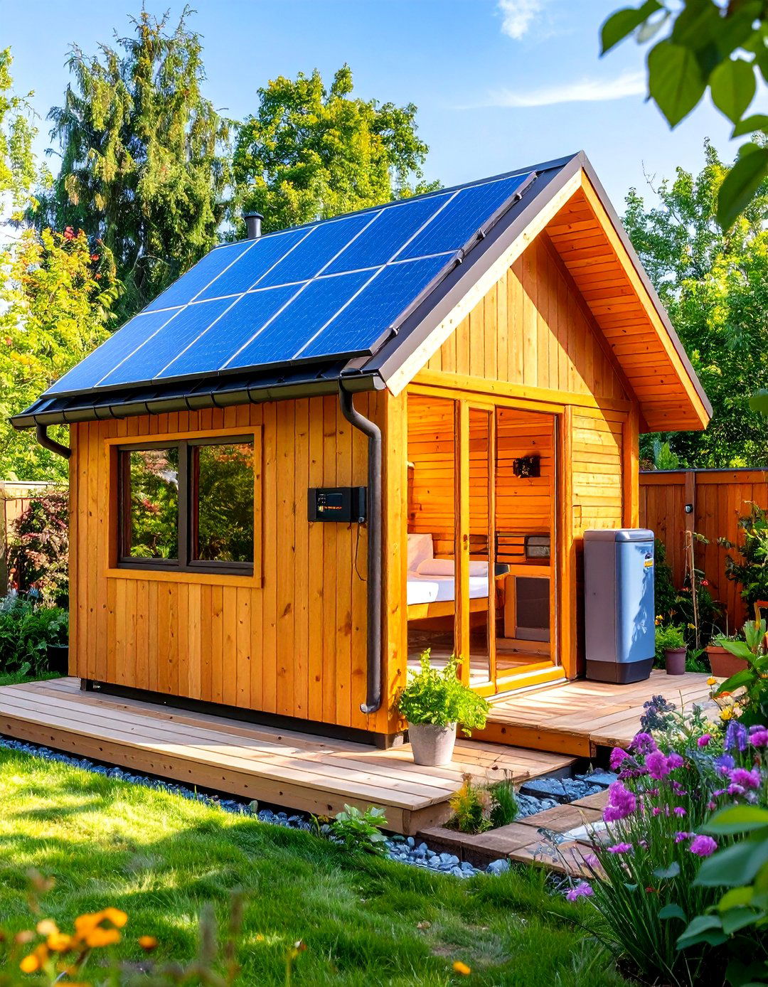 Solar Powered Eco Friendly Sauna System - 24 Outdoor Sauna Ideas