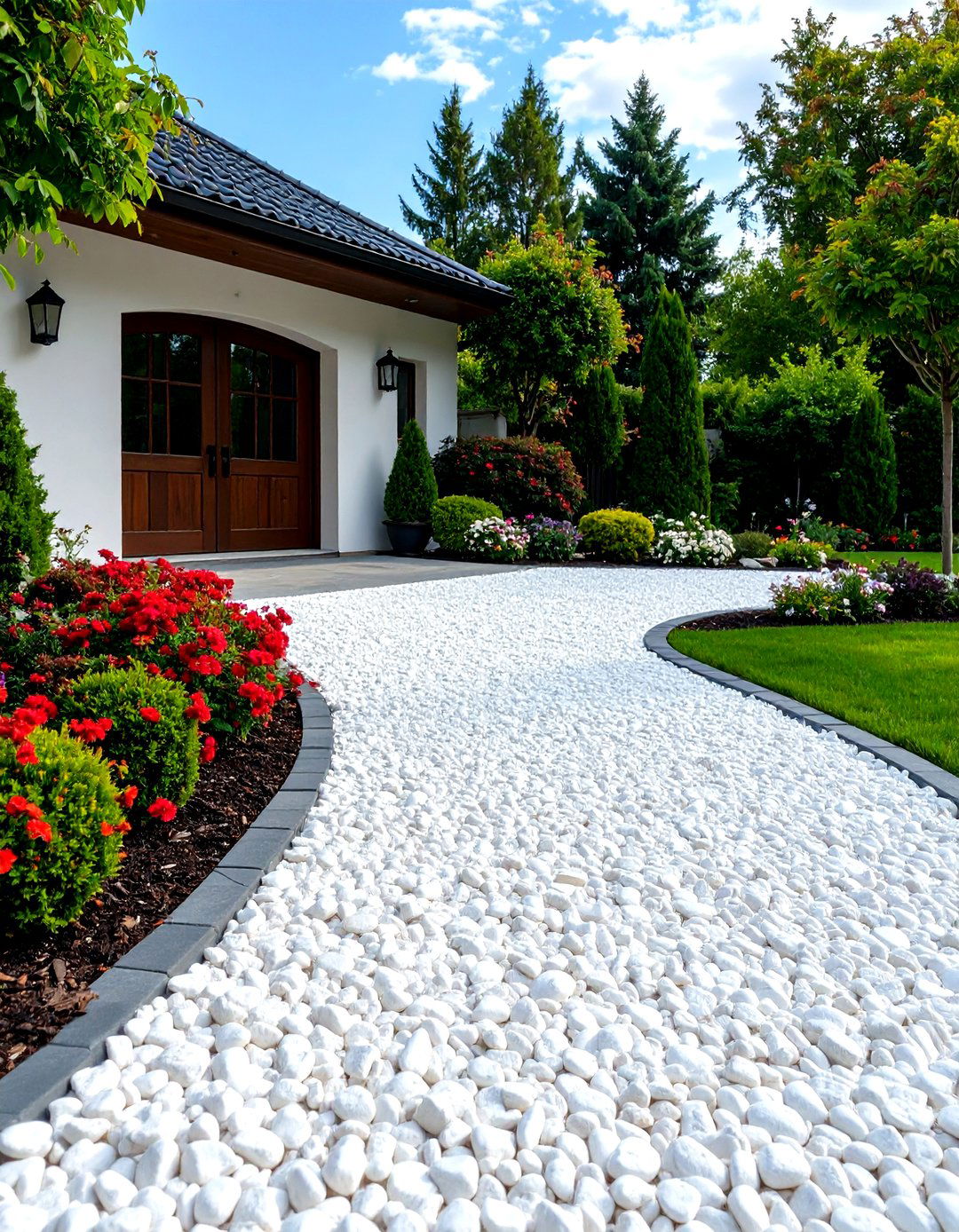Sophisticated Driveway Transformations - 24 White Rock Landscaping Ideas