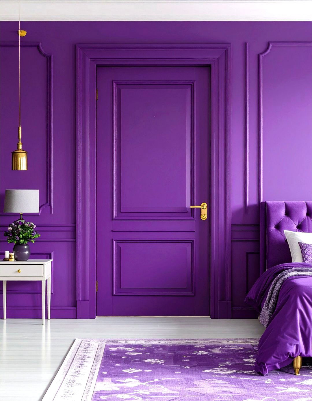 Sophisticated Plum Purple - 24 Interior Door Color Ideas