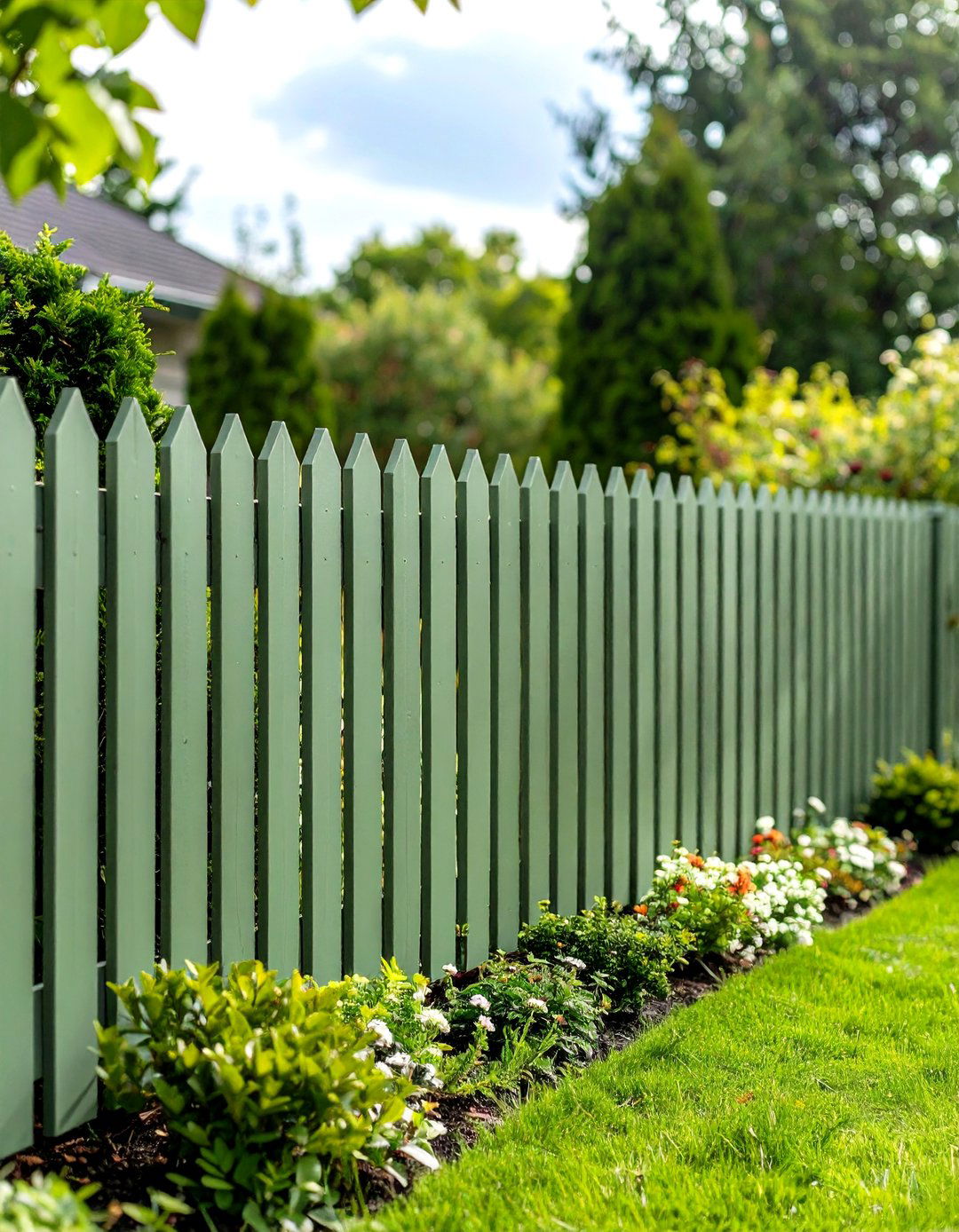 Sophisticated Sage Green Vinyl Fence - 24 Vinyl Fence Colors