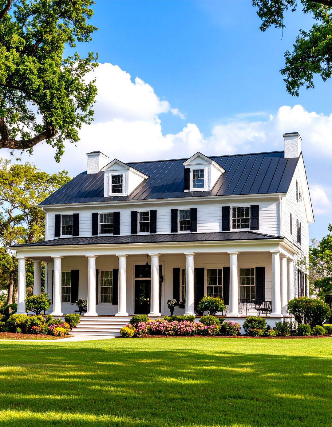 Southern Colonial Grandeur - 24 houses with black roofs