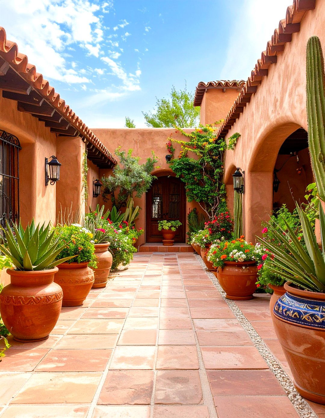 Southwest Adobe Style Courtyard - 24 Curb Appeal Ideas