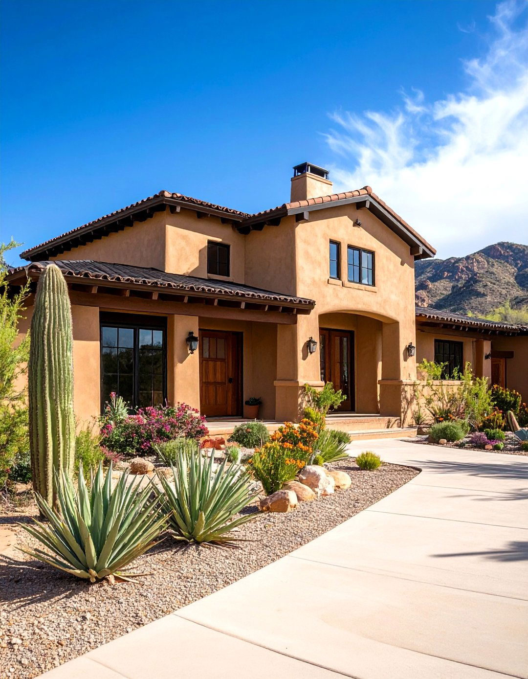 Southwest Adobe Warmth - 24 houses with black roofs