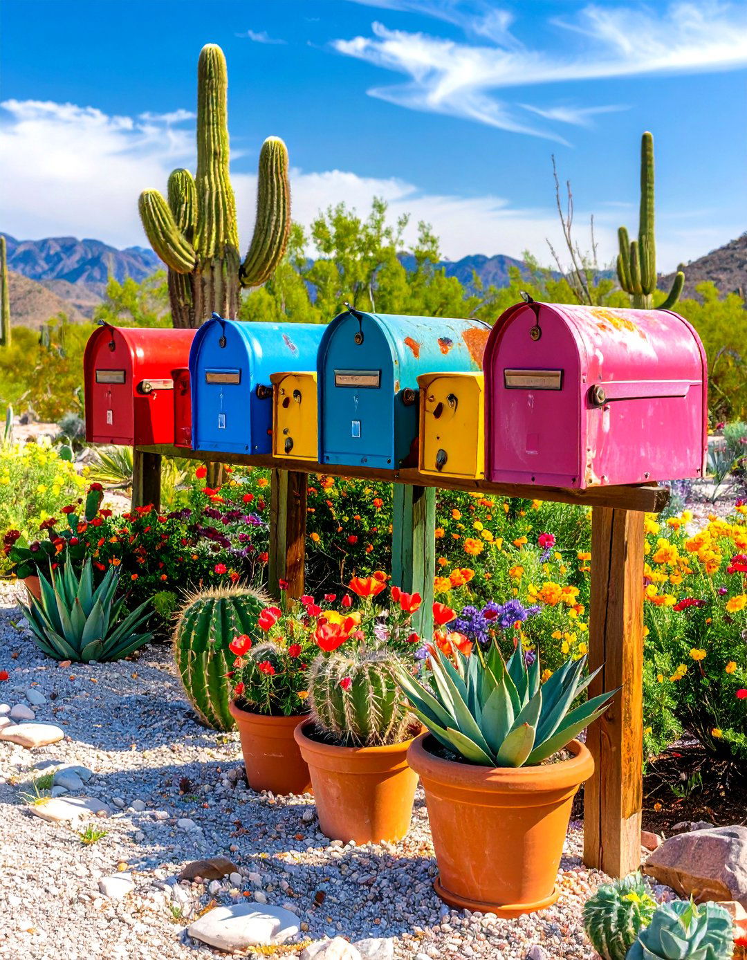 Southwest Desert Landscape Design - 24 Mailbox Decor Ideas