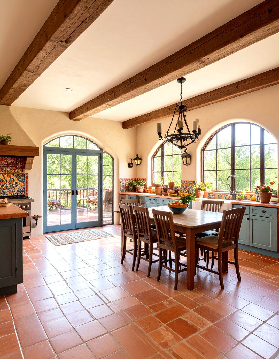 Southwestern Adobe Kitchen Sunroom - 24 Sunroom Kitchen Ideas