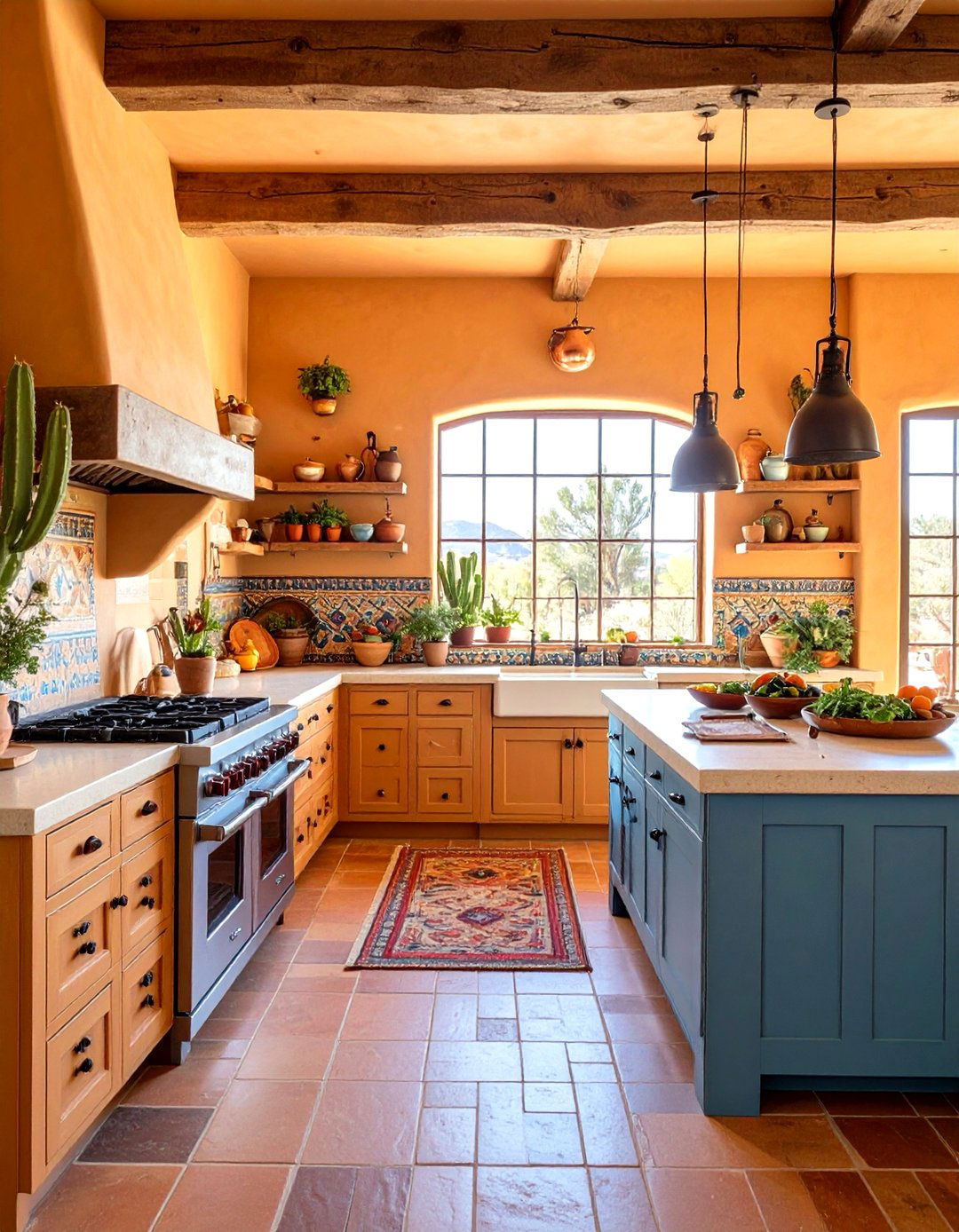 Southwestern Kitchen Slate Applications - 24 Kitchens With Slate Floors