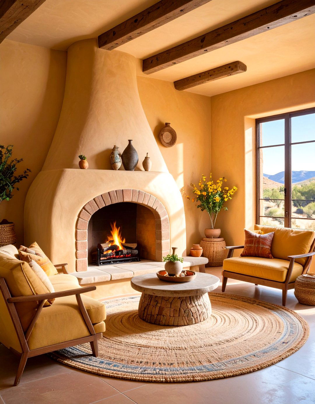 Southwestern Kiva Corner Fireplace - 24 Corner Fireplace Ideas