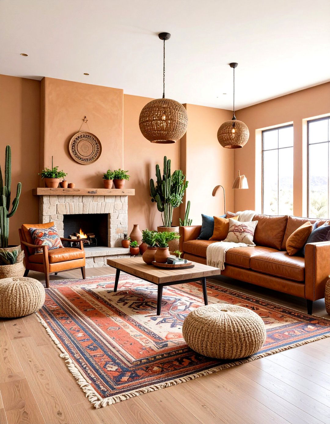 Southwestern Living Room Oasis - 24 Desert Themed Room Ideas