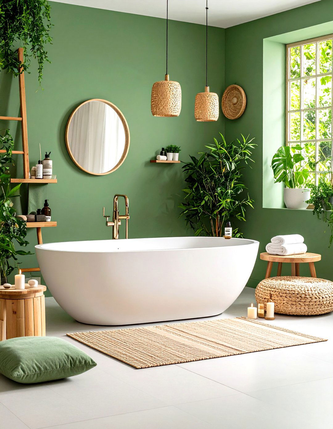 Spa Inspired Pink and Green Wellness Retreat - 24 Pink and Green Bathroom Design Ideas