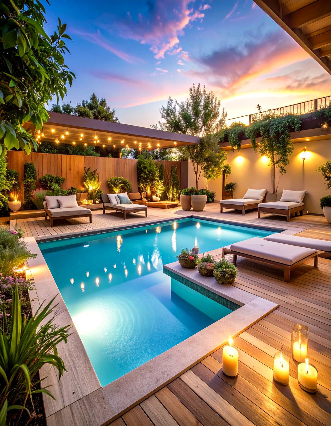Spa Inspired Pool Sanctuary - 24 Pool Landscaping Ideas
