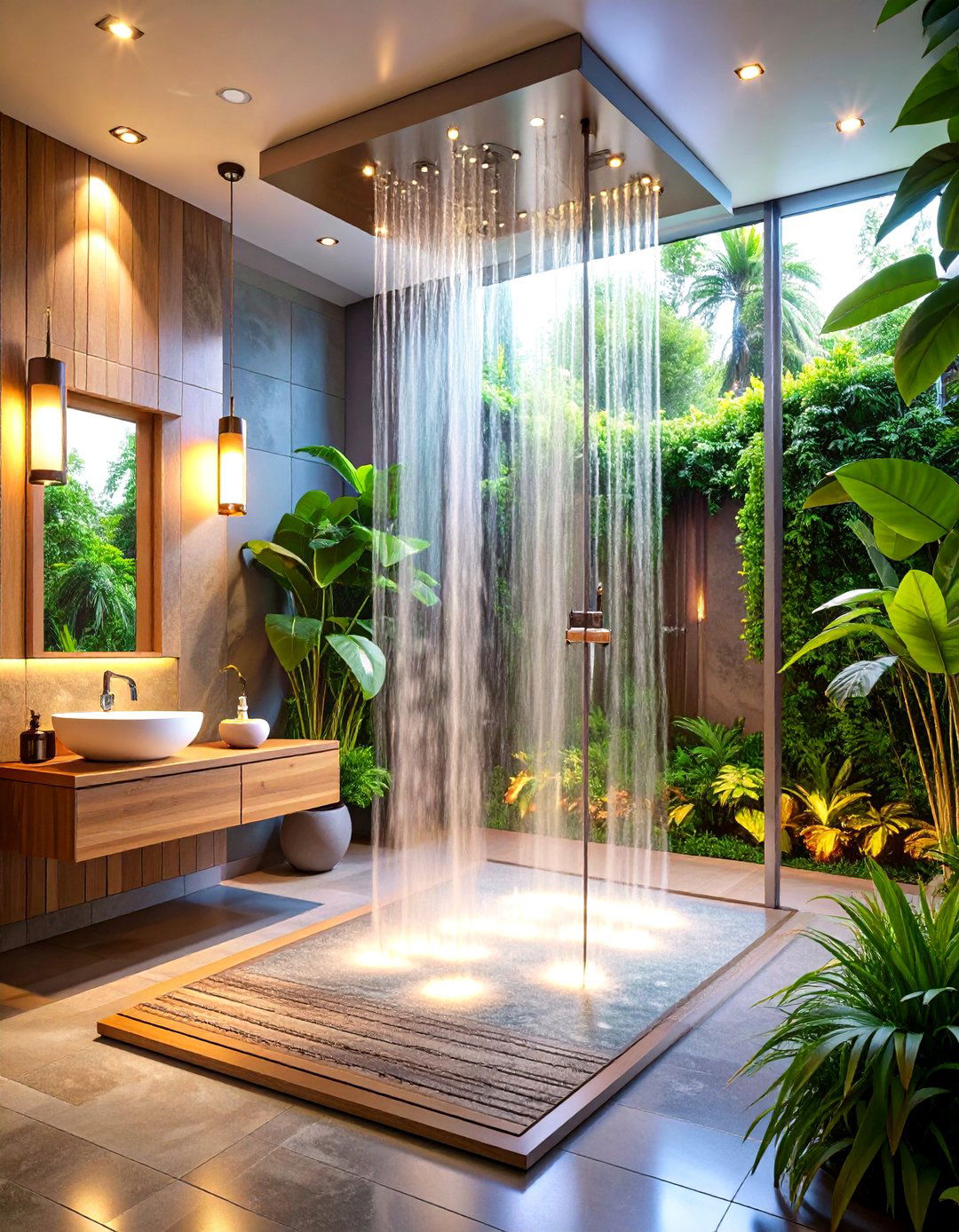 Spa Inspired Rainfall Wet Room - 24 Wet Room Ideas