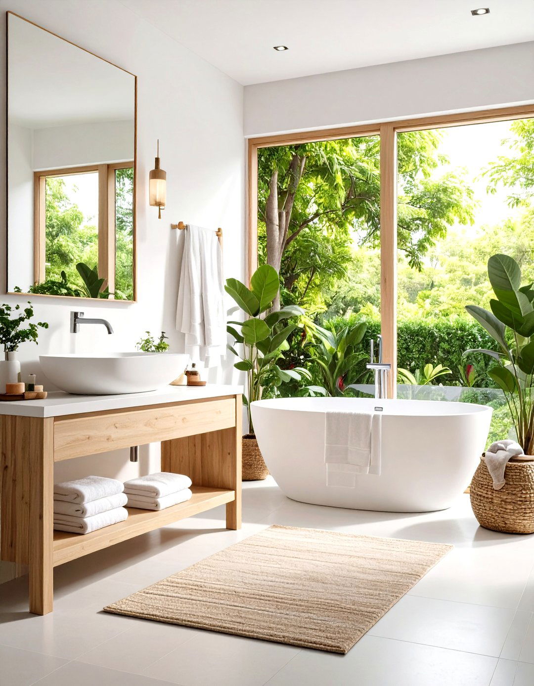 Spa Inspired Wellness Features - 24 Small White Bathroom Ideas