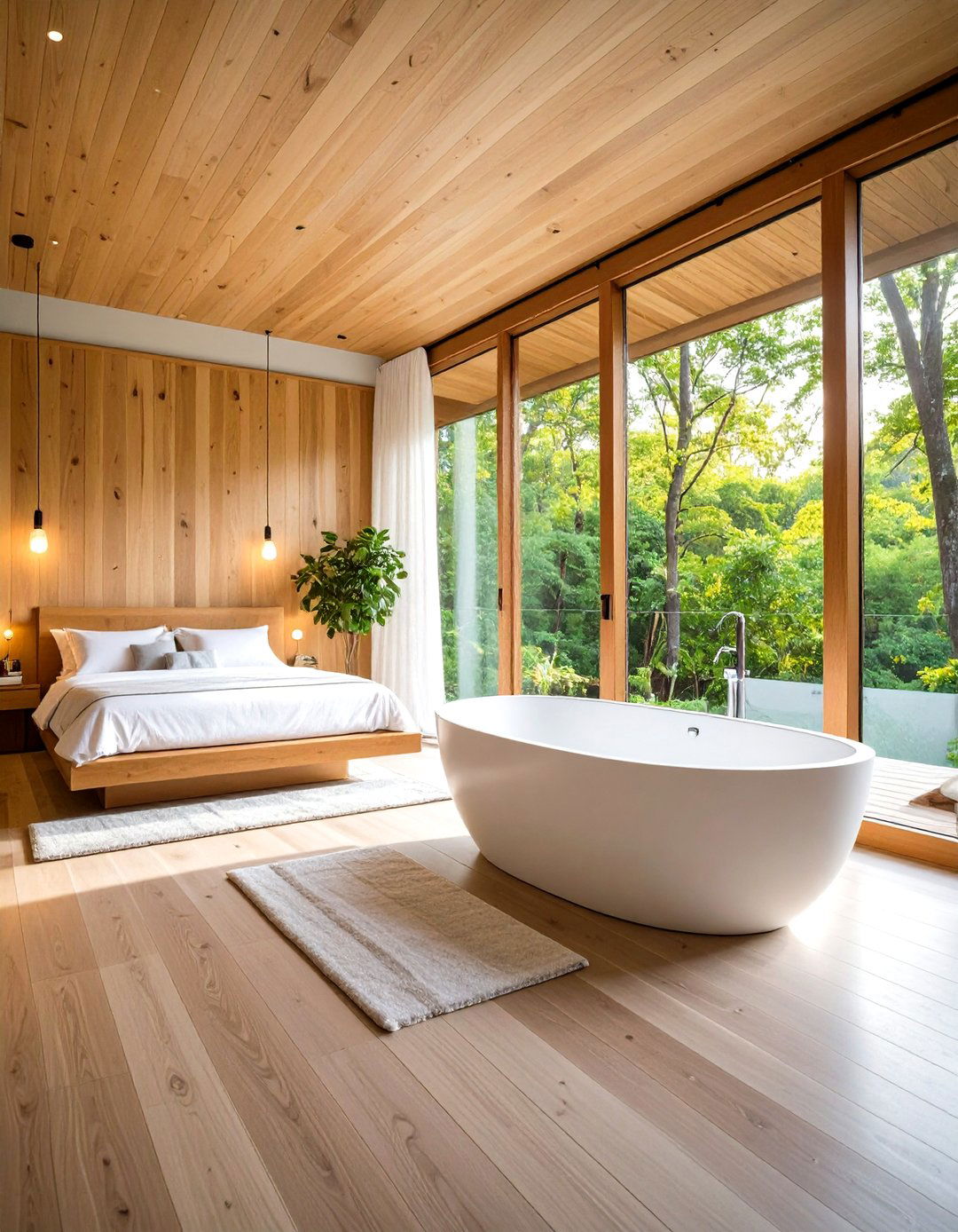 Spa Like Bathroom Integration - 24 luxury modern bedroom ideas
