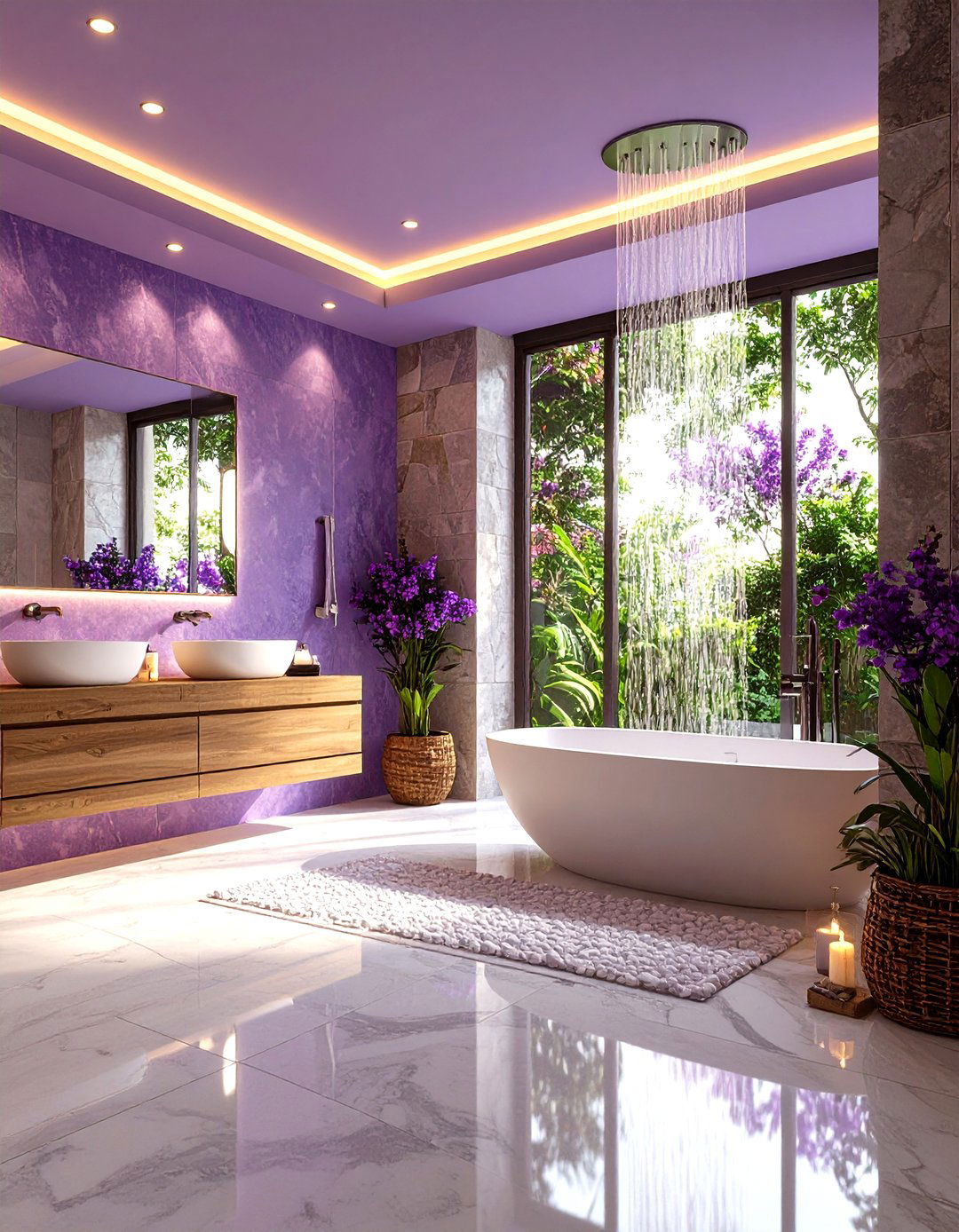 Spa Resort Lavender - 24 Purple Bathroom Ideas