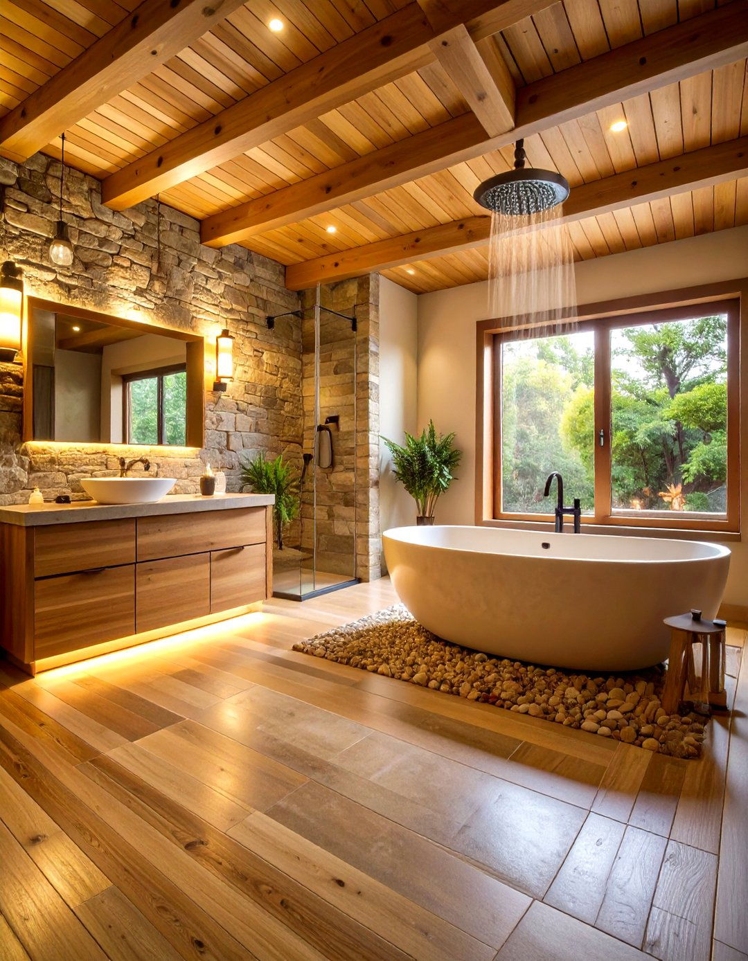 Spa Retreat Basement Bathroom - 24 Basement Bathroom Ideas