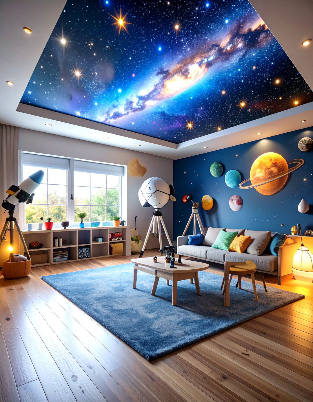 Space Observatory Adventure Zone - 24 Basement Playroom Ideas
