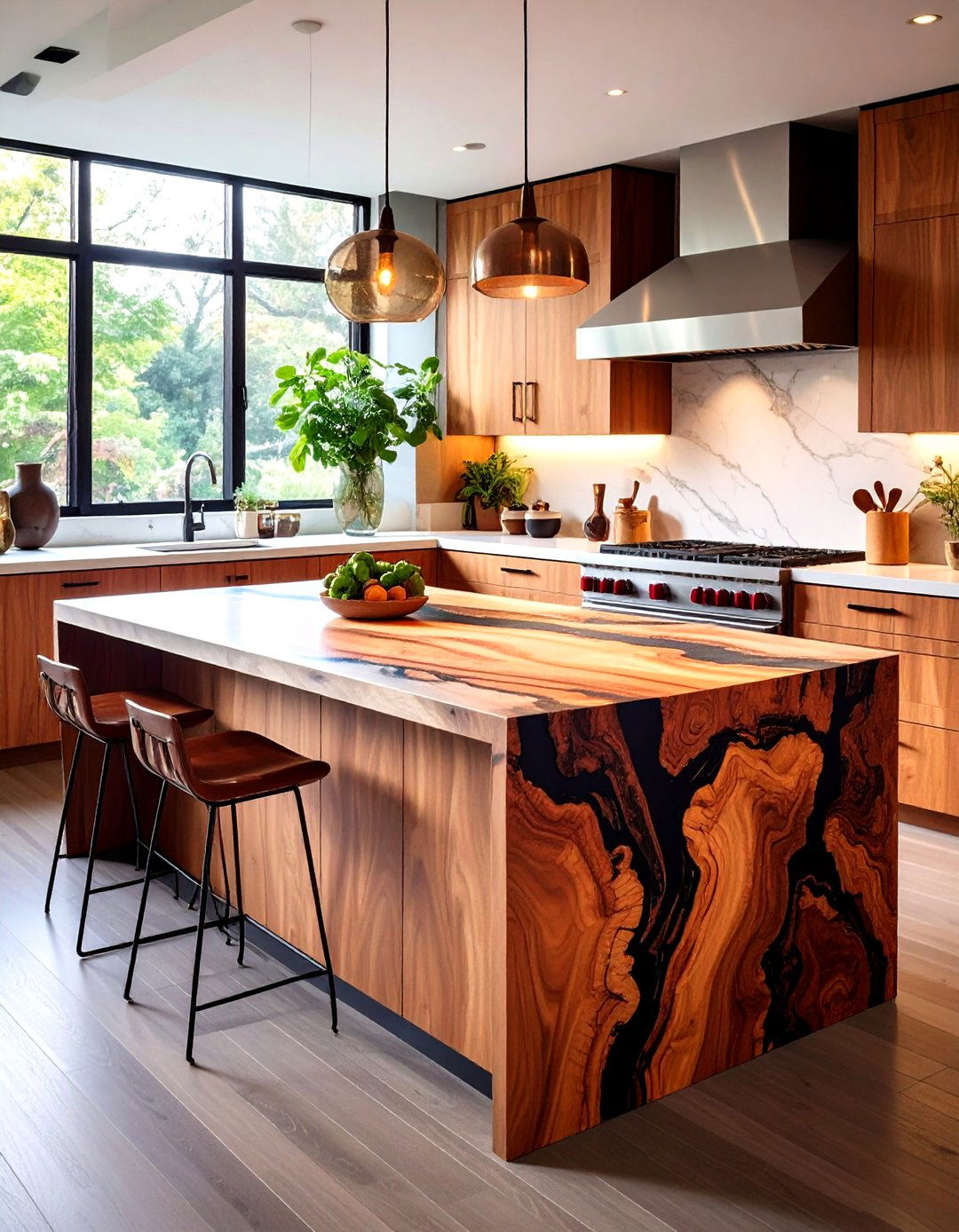 Spalted Maple Artistic Kitchen Islands - 24 Wood Countertop Ideas