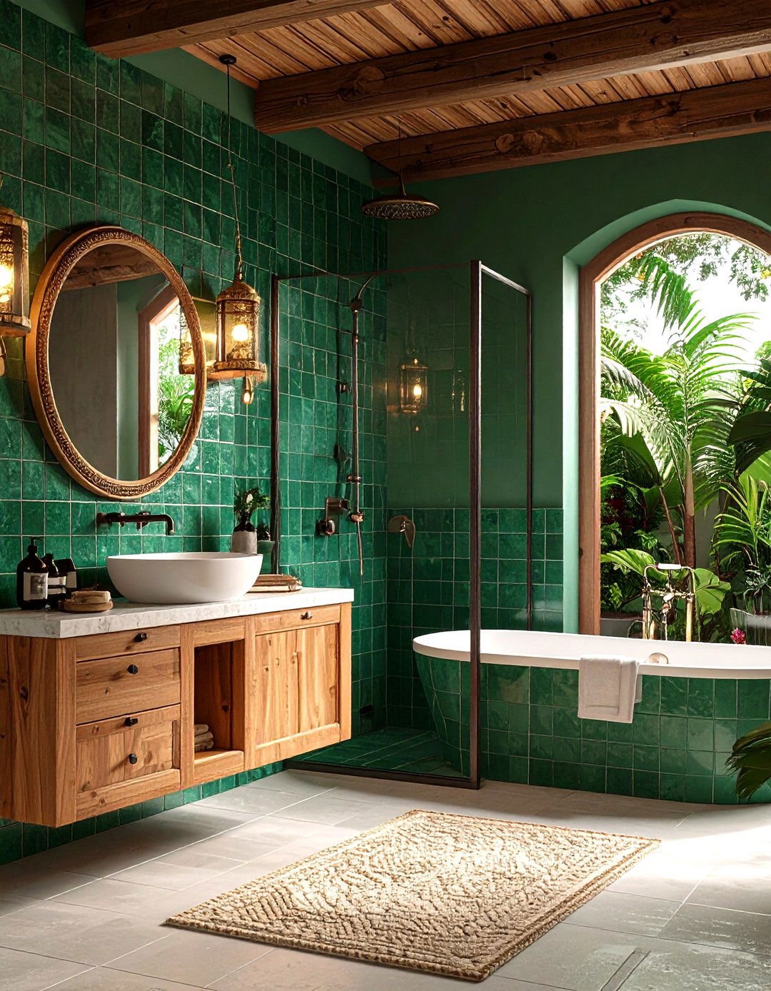 Spanish Bathroom with Zellige Tile Shower - 24 spanish interior design ideas
