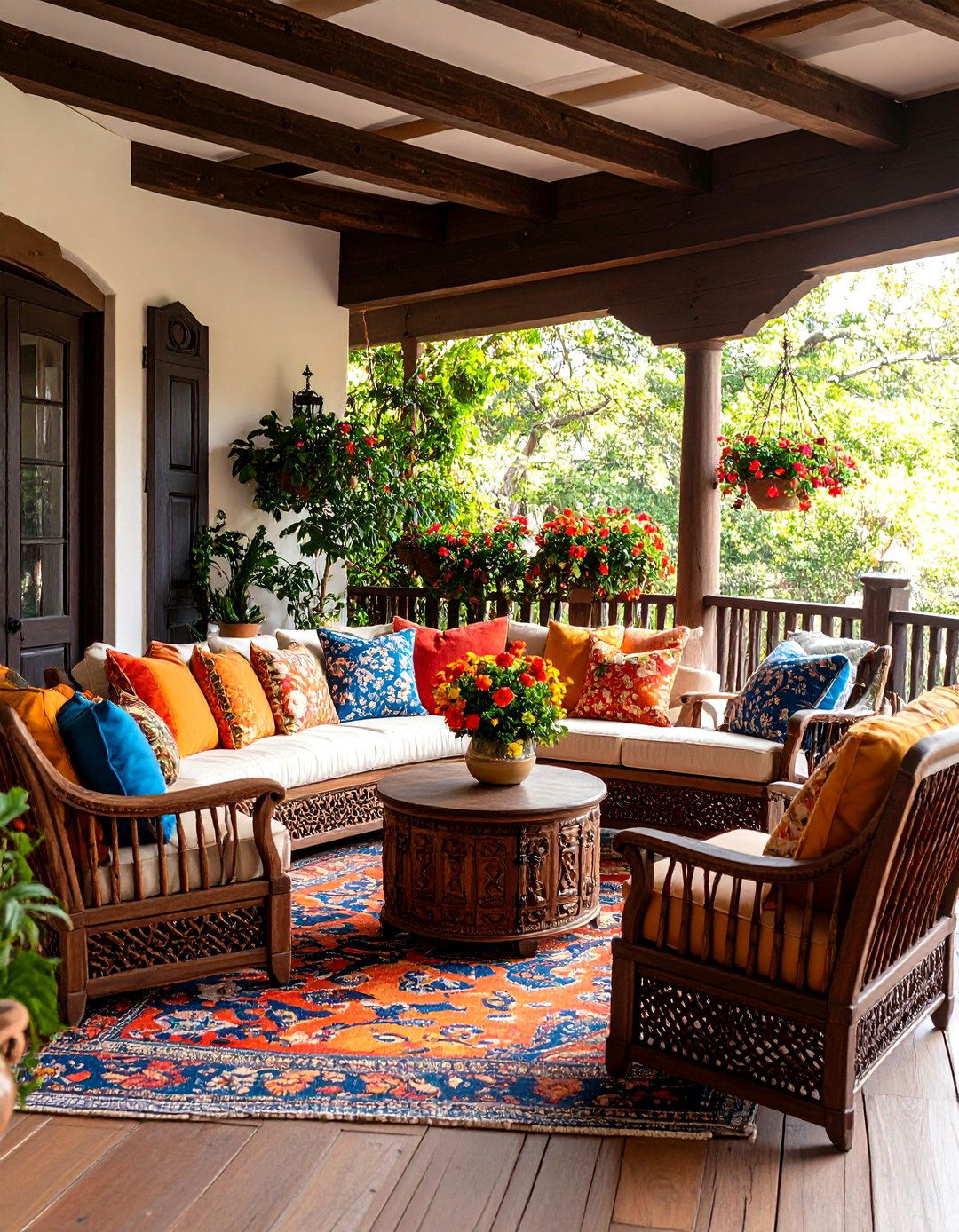 Spanish Colonial Furniture Arrangement - 24 spanish style front porch ideas
