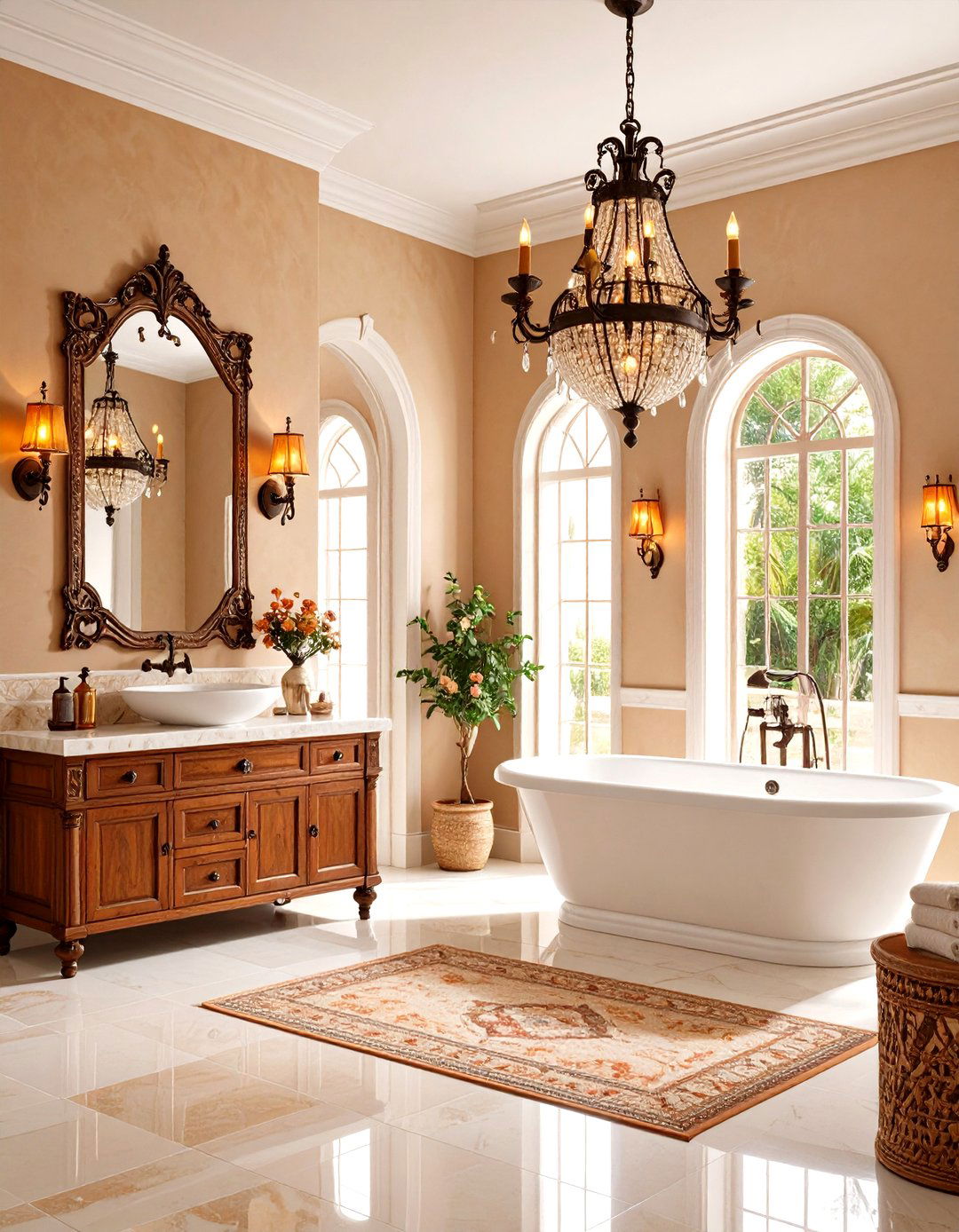Spanish Colonial Lighting Fixtures - 24 Spanish Style Bathroom Ideas
