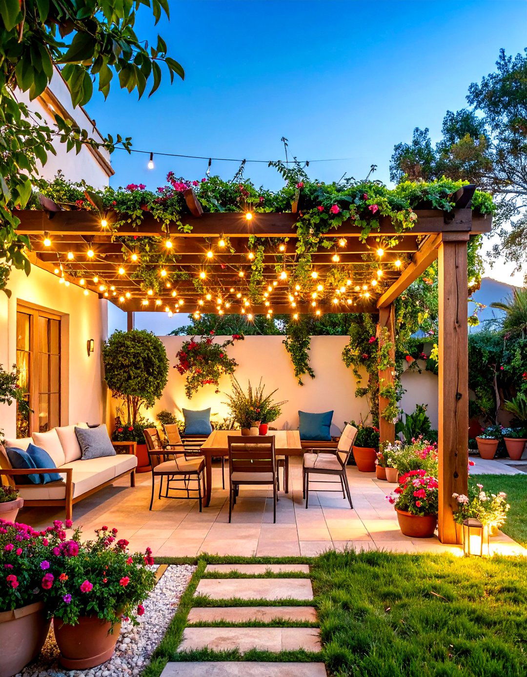 Spanish Courtyard Pergola Paradise - 24 Spanish Courtyard Ideas