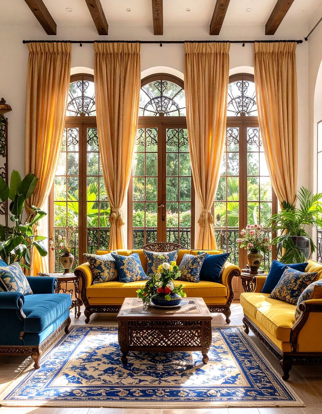 Spanish Revival Window Treatments - 24 Spanish Style Living Room Ideas