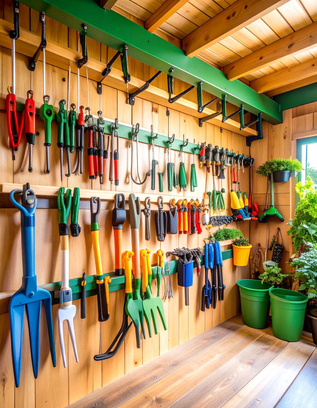 Specialty Hook and Bracket Systems - 24 Shed Shelving Ideas