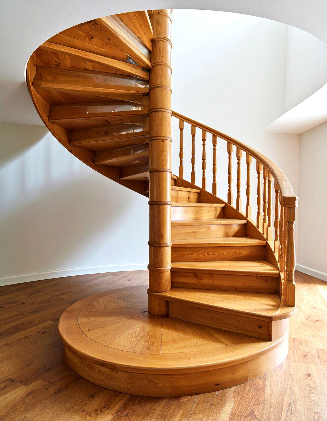 Spiral Basement Stair Space Saving Design - 24 Basement Stair Ideas