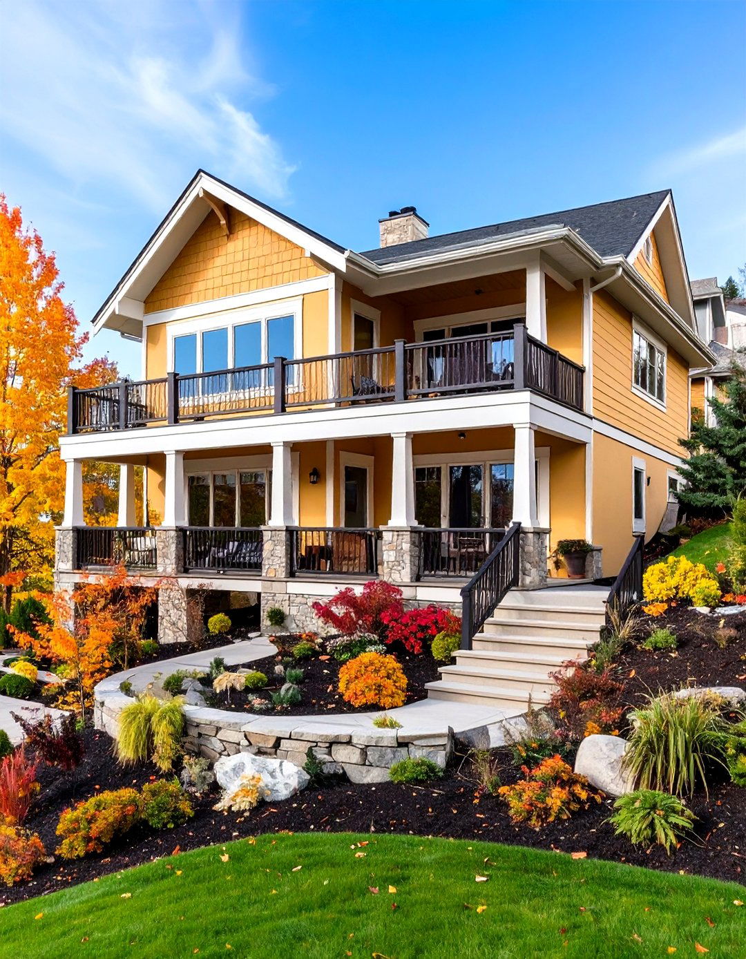 Split Level Gable Patio Configuration - 24 Gable Patio Roof Design Ideas