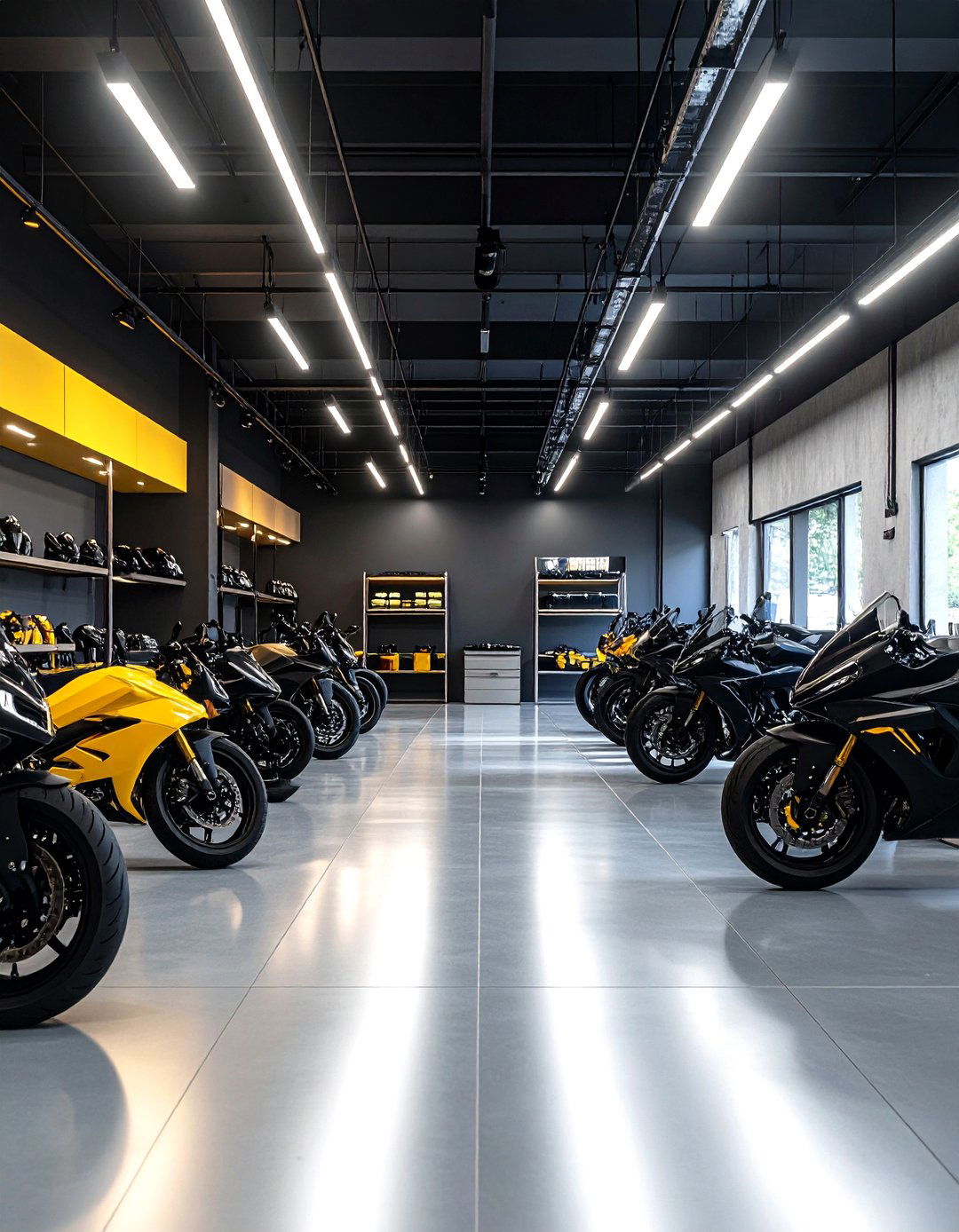 Sport Bike Showcase Setup - 24 Motorcycle Garage Ideas