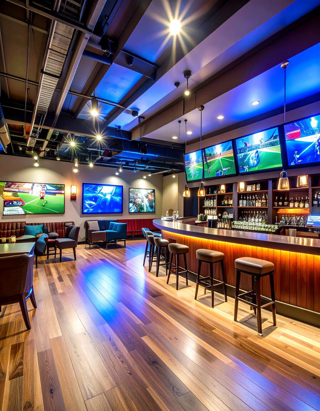 Sports Bar Entertainment Center - 24 Basement Home Theater Ideas