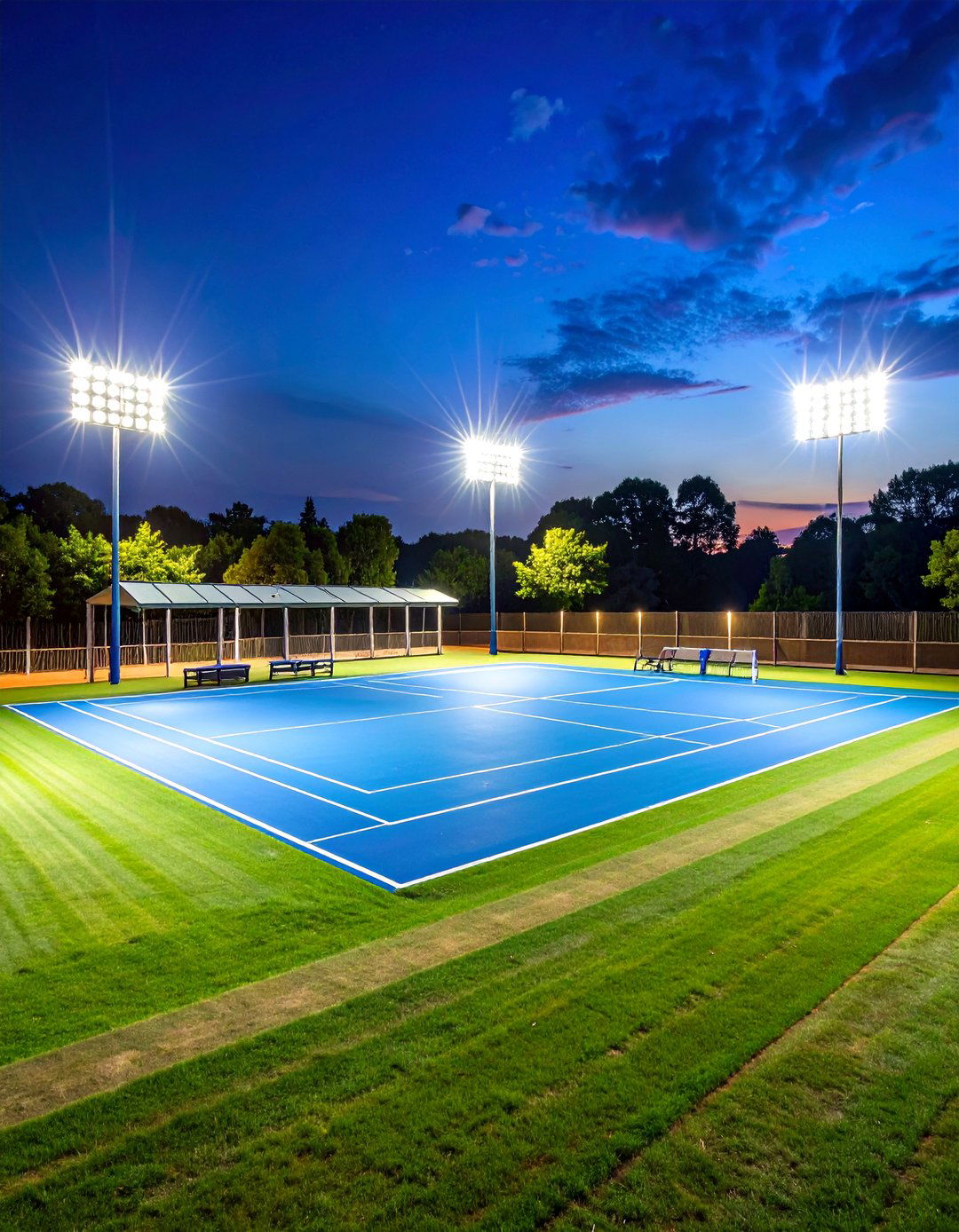 Sports Court Activity Lighting - 24 Backyard Lighting Ideas