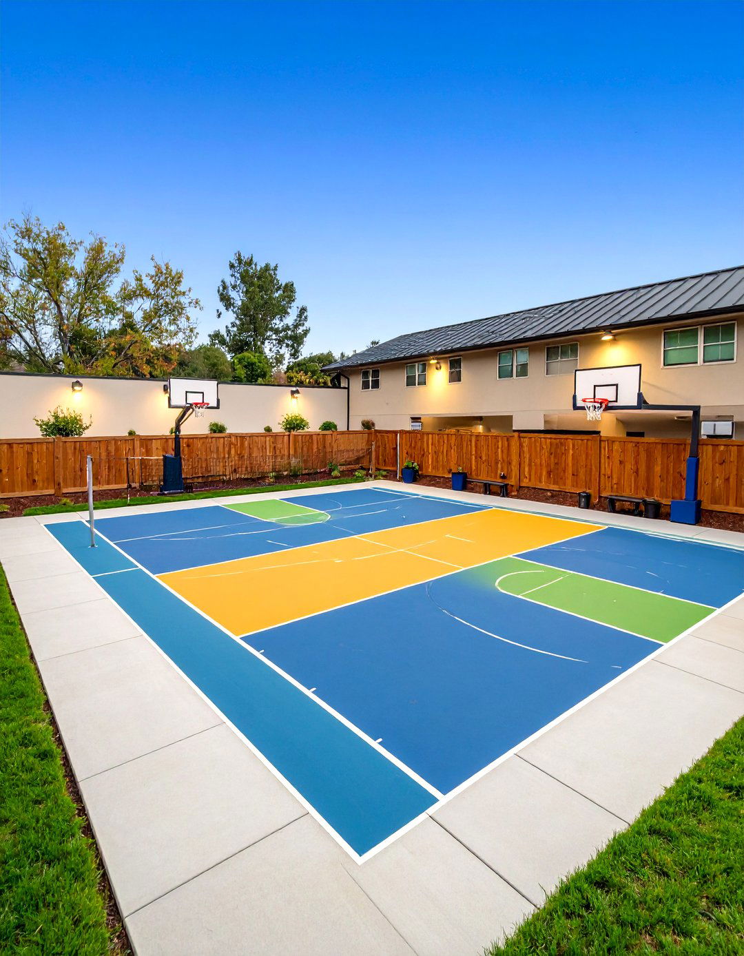Sports Court Multi Game Arena - 24 Backyard Playground Ideas